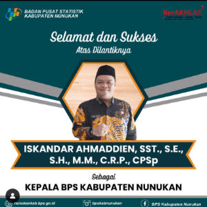 Congratulations on the inauguration of the Head of BPS Nunukan, Mr. Iskandar